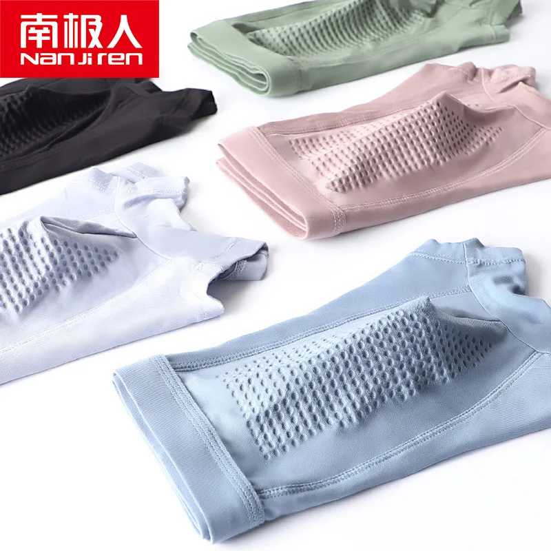 NANJIREN Solid Ice Mesh Underwear Panties for Men Underwear High Quality Boxers Men Ventilate Boxers 4Pcs\\lot Graphene Boxer