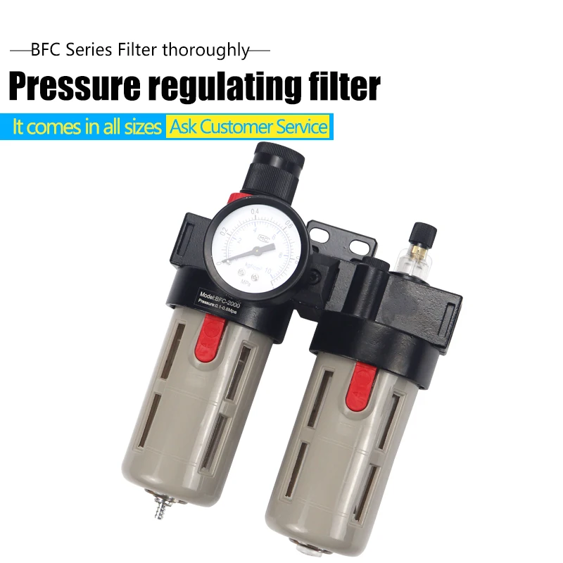 Pressure Regulating Valve Oil-Water Separator Pneumatic Filter Air Pump Pressure Reducing Valve Coupling BFC2000 BFC3000 BFC4000
