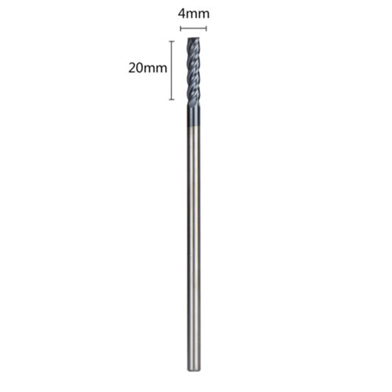 100mm Tungsten Carbide End Mill/Milling machine tools 4MM Straight Long Shank CNC Milling Cutting 4 Flutes HRC45