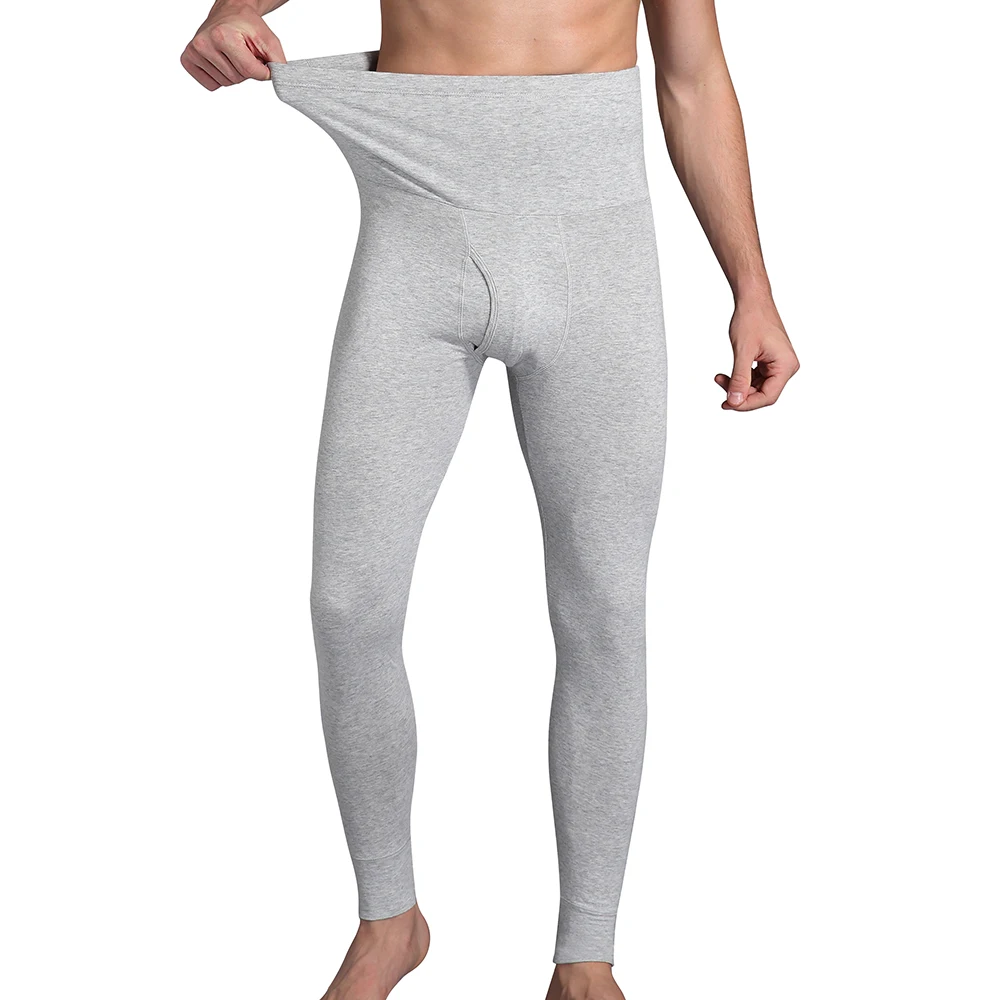 

7XL Men Thermal Underwear Bottoms High Waist Long Johns Pants Slimming Shaper Elastic Compression Pijamas Tights Pants Sleepwear