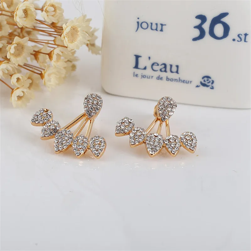 2023 New Crystal Flower Drop Earrings for Women Fashion Jewelry Rhinestones Earrings Gift for Party Best Friend