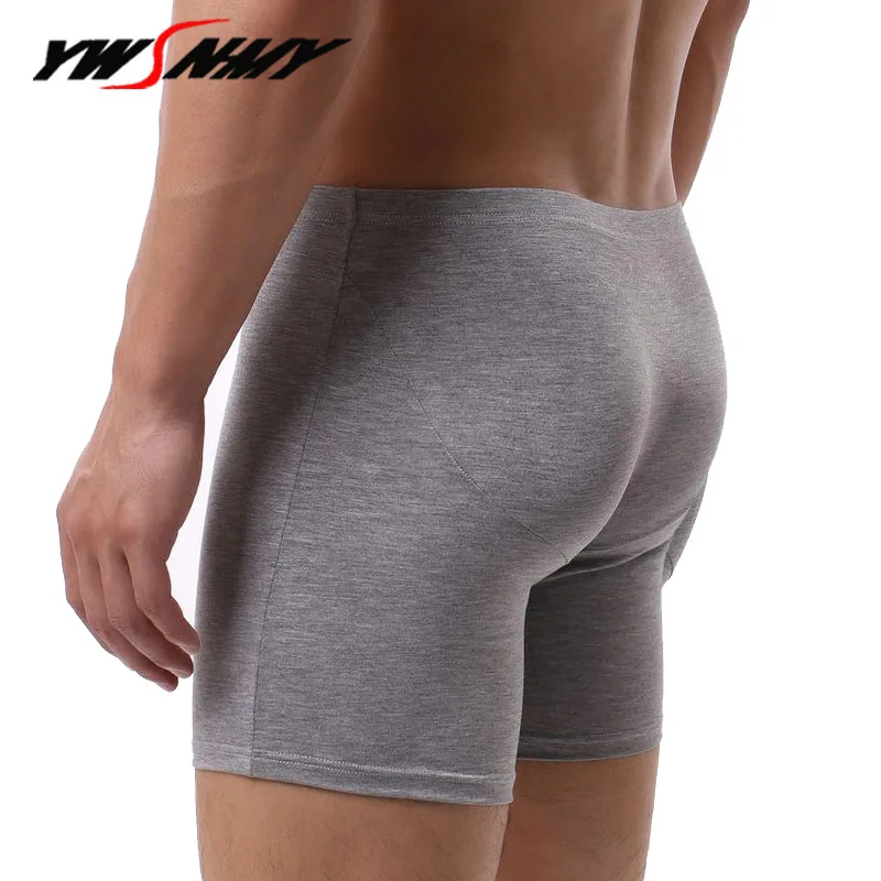 Mens Bamboo Fiber Underwear Boxers Long Man U Convex Boxer Homme Slip Panties Men\'s Long Leg Underpants Hombre Brand Boxershorts