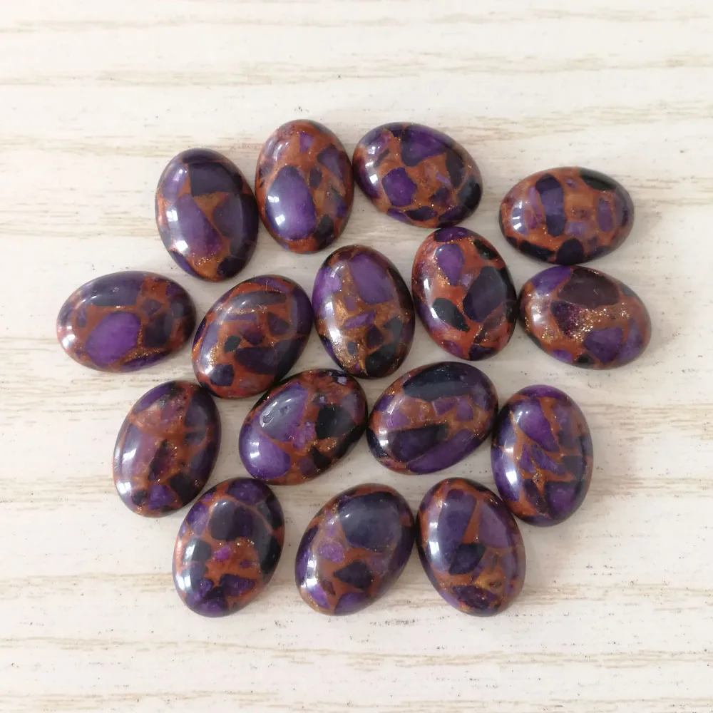 

13x18mm natural onyx stone Oval CAB CABOCHON Fashion purple beads for jewelry making wholesale 20pcs/lot free shipping