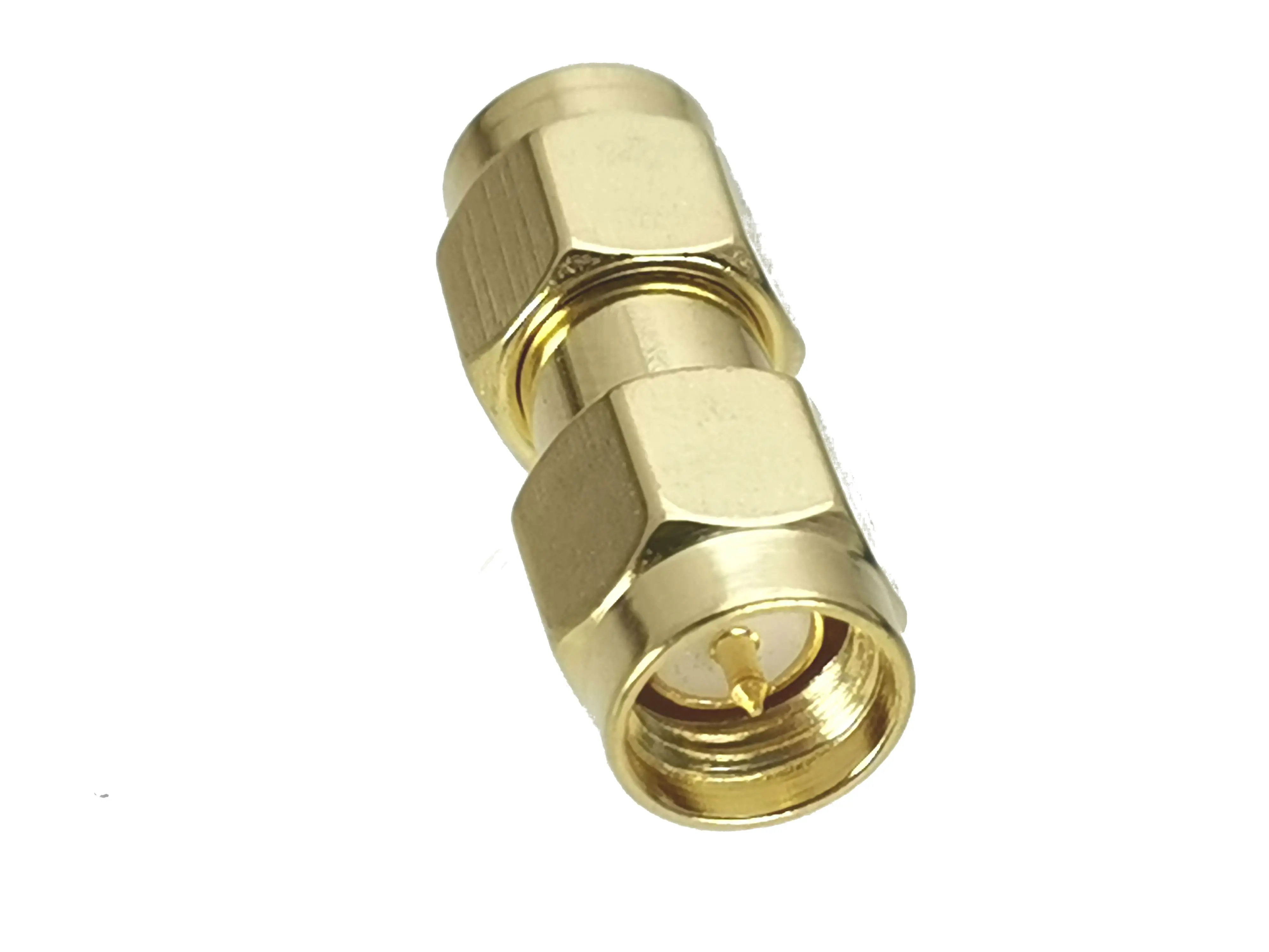 Adaptateur de connecteur SMA mâle vers prise mâle SMA, convertisseur Coaxial RF droit, nouveau laiton, 1 pièces