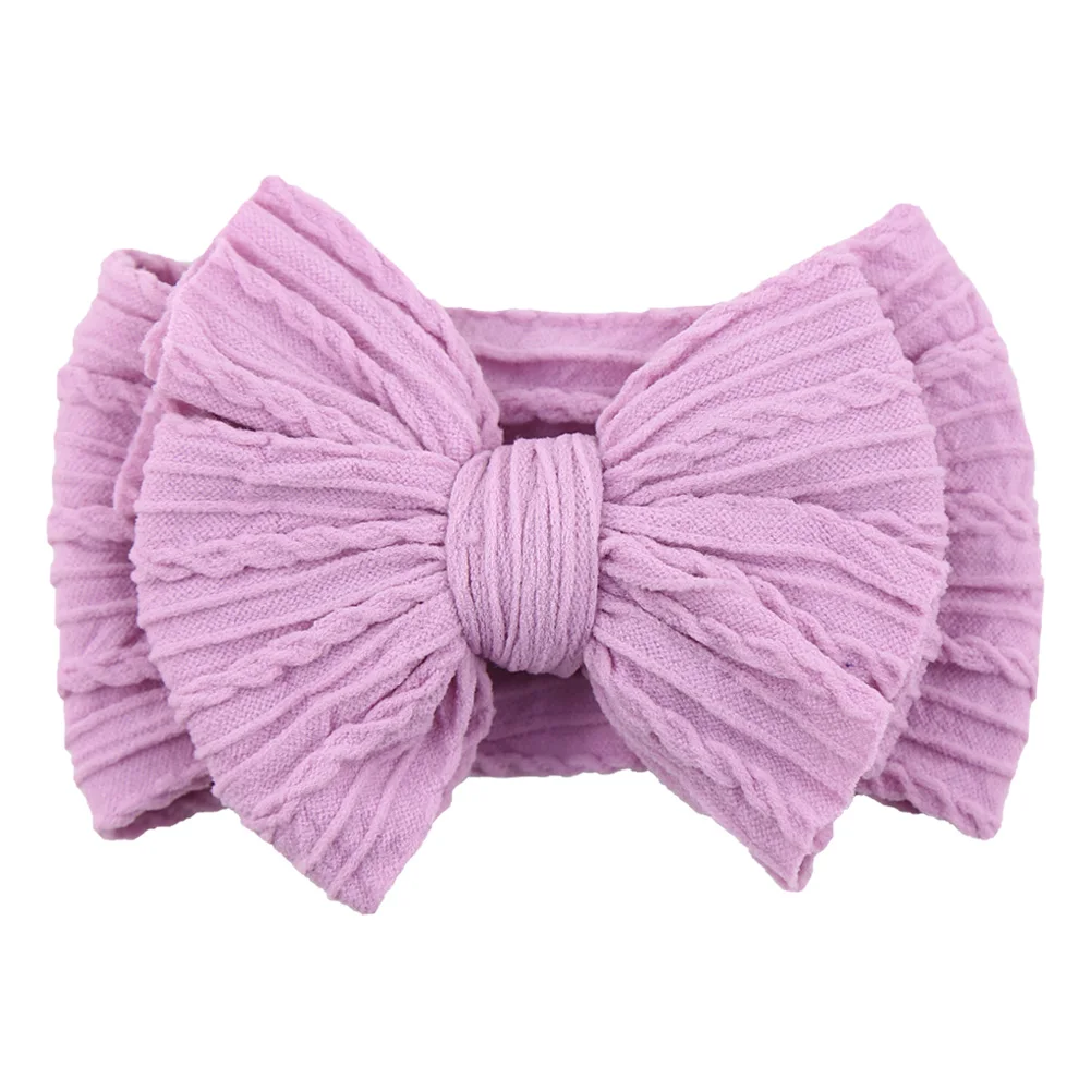 Solid Cable Bow Baby Headband, Kids Hair Accessories
