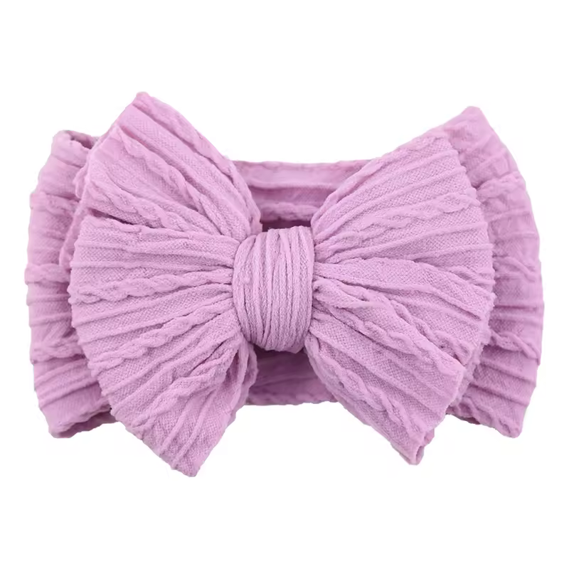 Solid Cable Bow Baby Headband for Child Nylon Layers Headwear Kids Elastic Turban Headwraps Newborn Boys Girls Hair Accessories - Image 8
