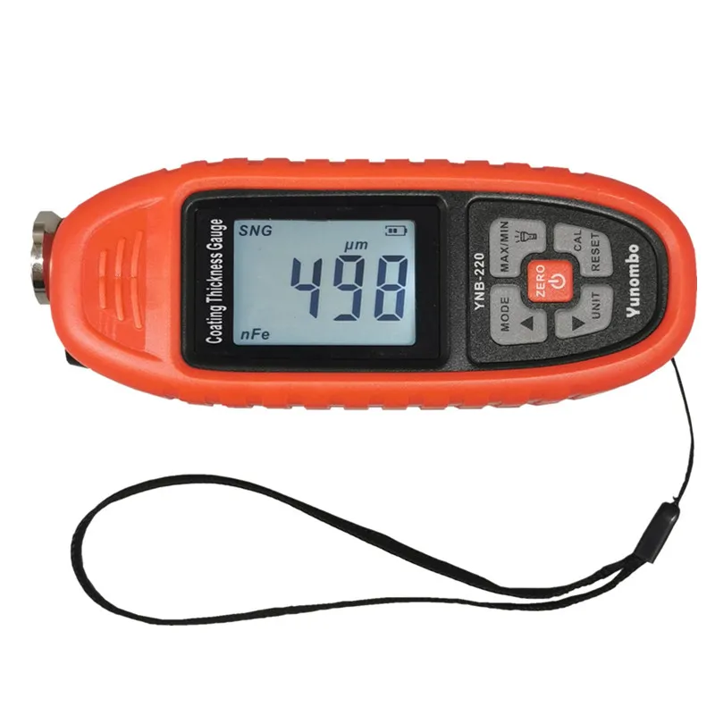 Yunombo YNB-220 LCD Light Car Paint Tester Thickness Meter Coating Car Thickness Gauge with Backlight English Russian Manual