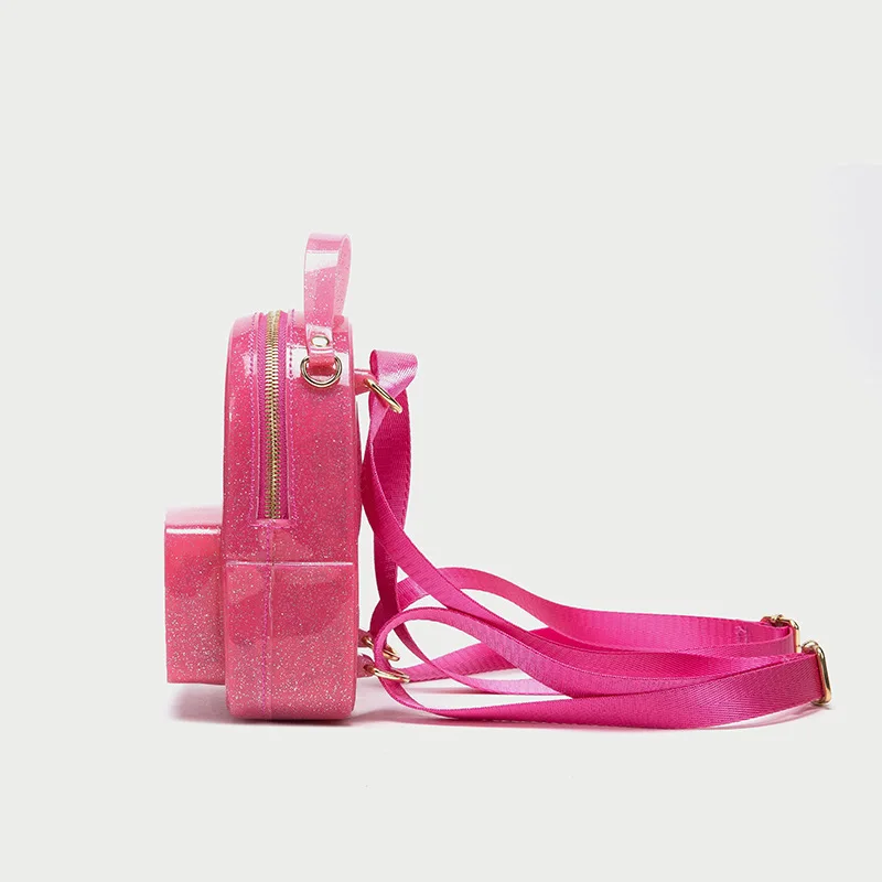 2022 New Fashion Retro Women Bag Solid Silicone Jelly Small Backpack Female Casual Simple Messenger Bag DB053