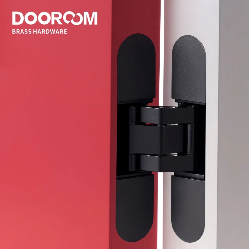 Dooroom Invisible Door Hinges 3D Adjustable Bearing Hinges Shiny Gold Black Bright Chrome Zinc Alloy Butt Hinge