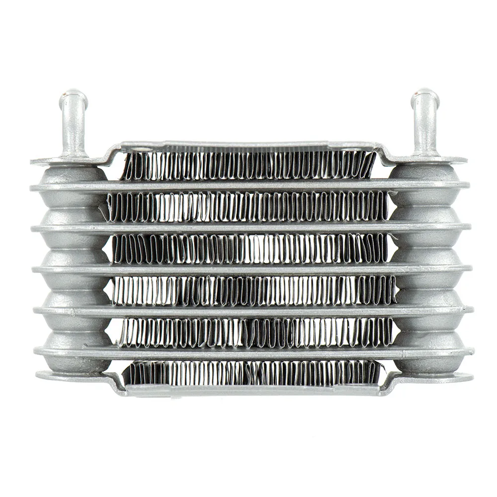 Universal 8mm Silver Aluminum Racing Fuel Oil Cooler for Car, Motorcycle, Diesel & Gasoline Small Engines - SO-01 Car Accessorie