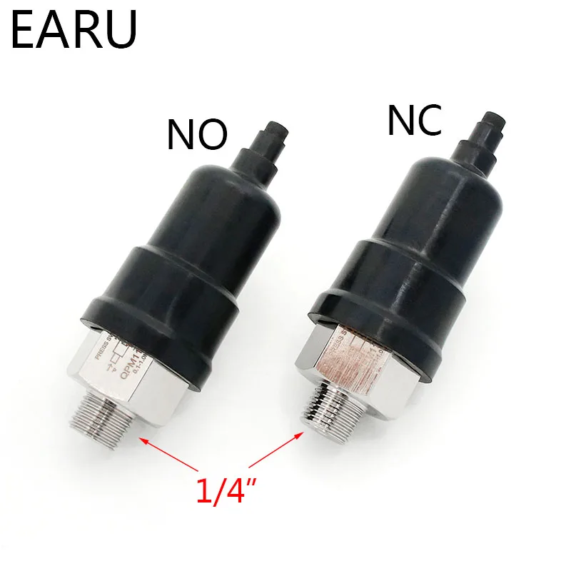 1/4\'\' Swtich Adjustable QPM11-NC / QPM11-NO Air Pressure Switch Wire External Thread Nozzle Pressure Controller Sensor Pnumatic