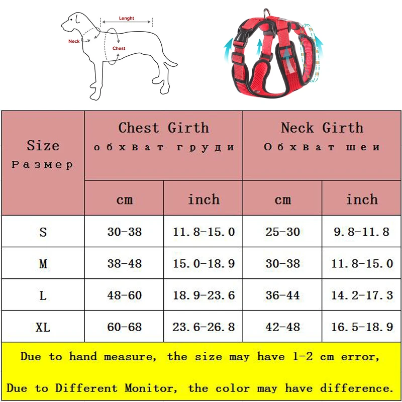 Adjustable Pet Training Product Chihuahua Pug No Pull Mesh Dog Harness Breathable Puppy Vest Reflective Harnesses For Small Dogs