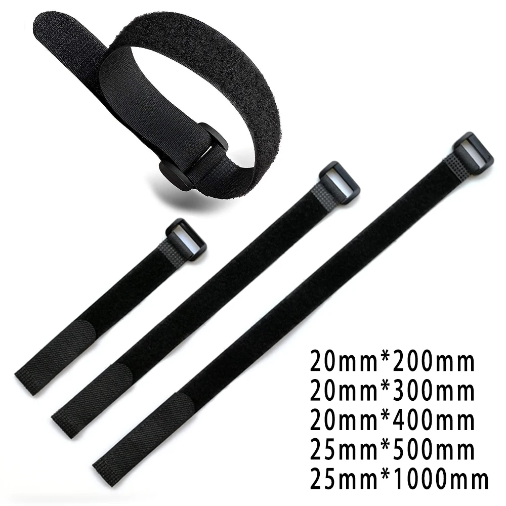 10PCS Reusable Nylon Reverse Buckle Strap Self-adhesive Strap Wire Arrangement Strap Reverse Buckle Hook And Loop Strap