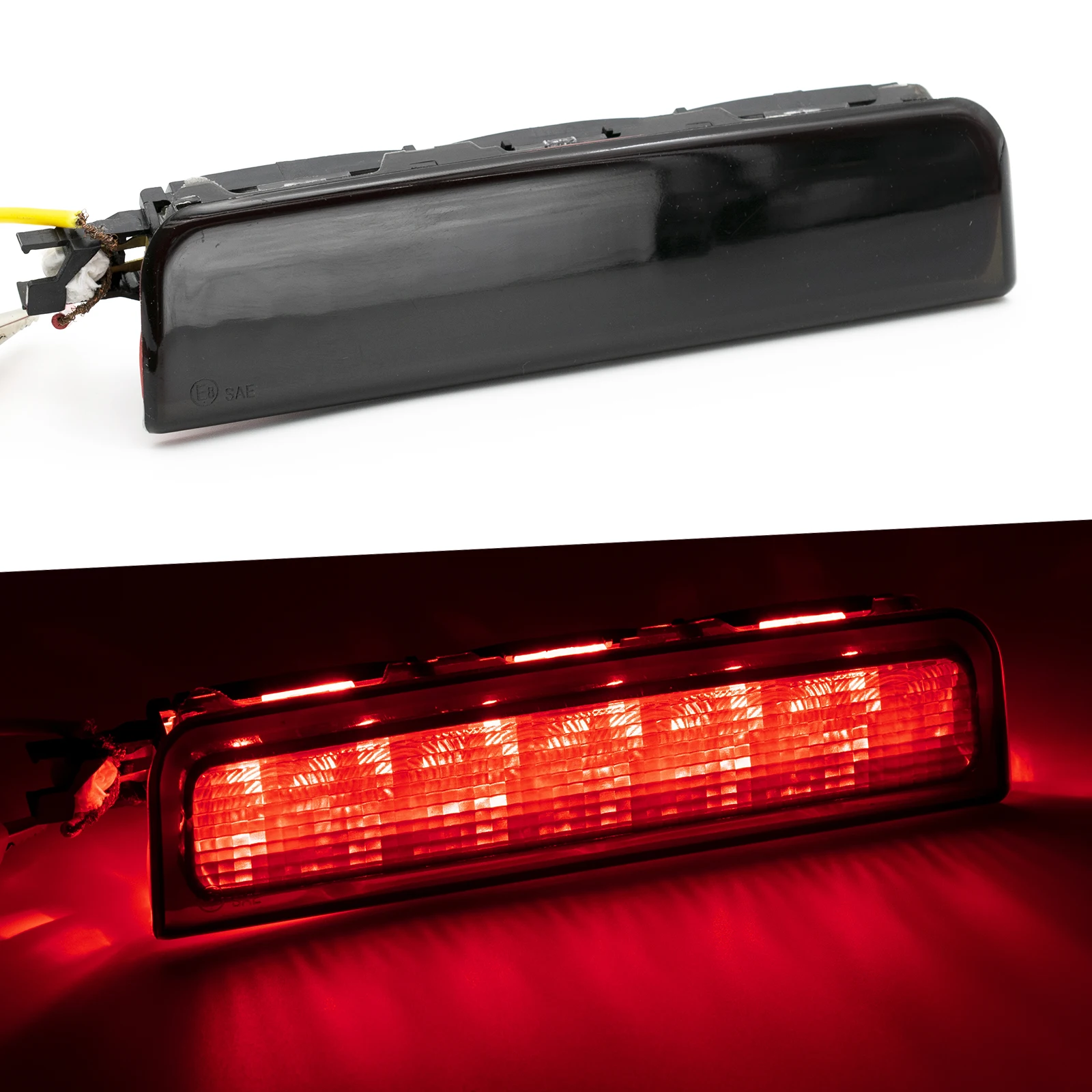 Third Centre Center High Level Rear Brake Light For VW Caddy Mk3 2K0945087A Black Lens External Indicators Rear Light Assemblies