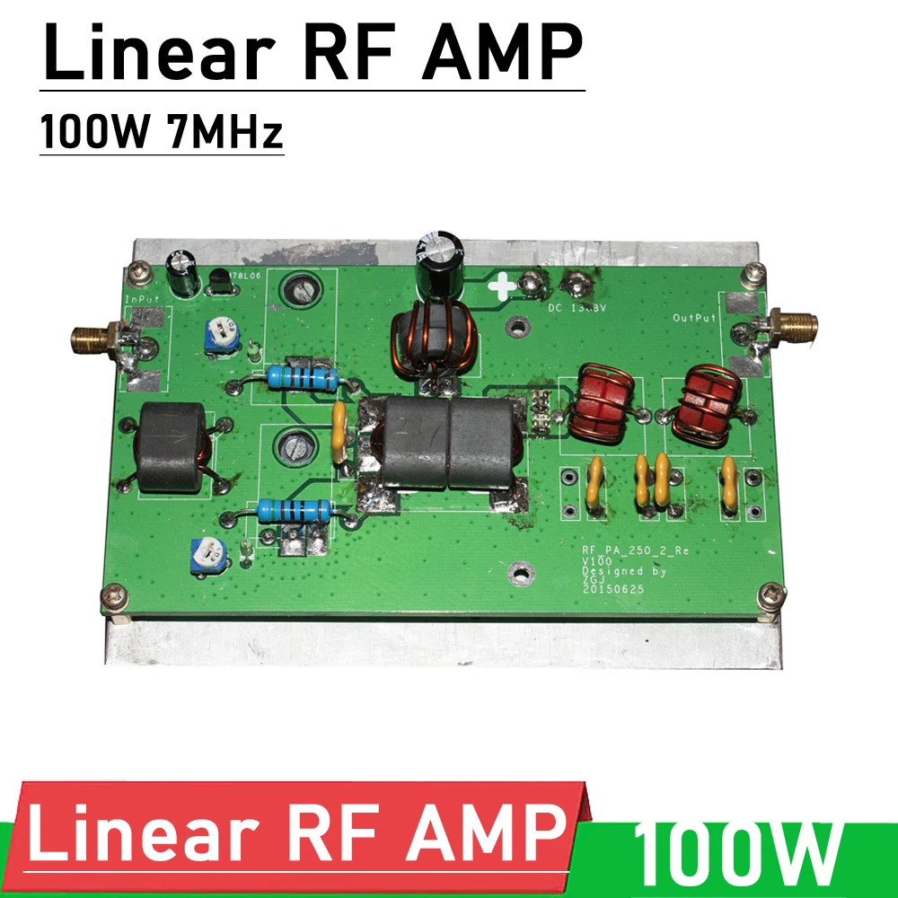 Amplificatore RF lineare da 100W amplificatore di potenza RF ad alta frequenza con filtro passa basso 7MHz per trasmissione wireless HF Ham radio