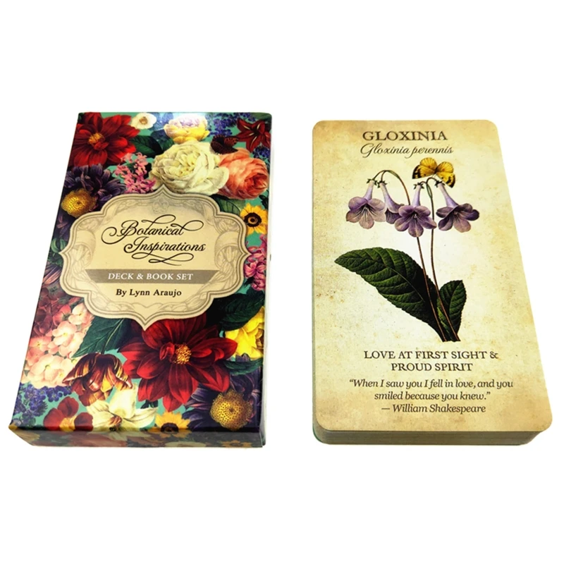 Botanical Inspiration Oracle Cards Full English 45 Cards Deck Tarots Board Game R66E