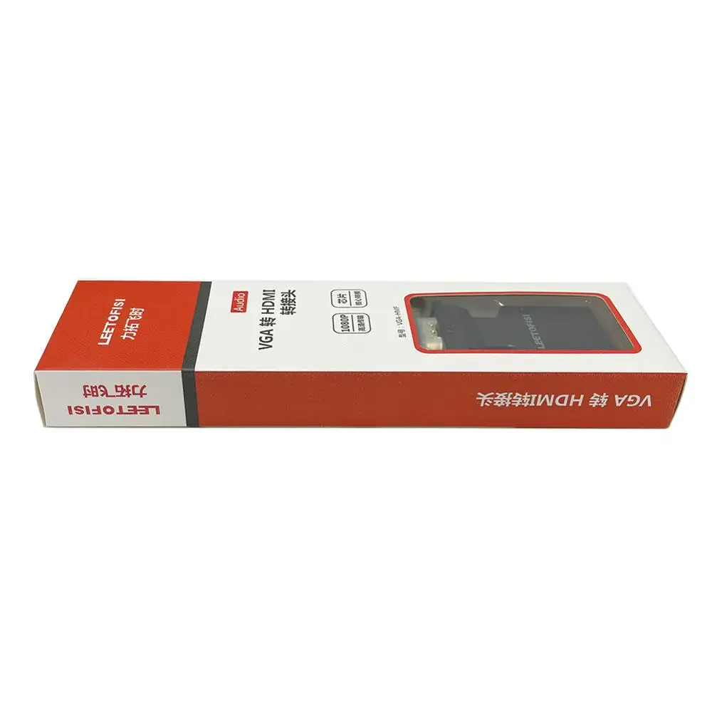 LEETOFISI VGA to HDMI Adapter Converter with Audio Chinese packaging boxes are handled at low prices Three-year warranty