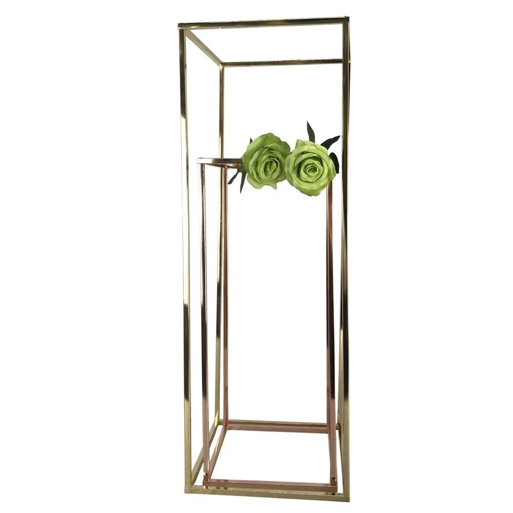 3pcs/set)Beautiful Wedding Centerpiece Gold Metal Flower Stand Backdrop yudao1751