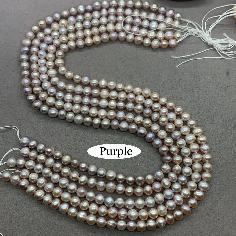 AA Freshwater Accidental Pearl Round Loose 9 Size 3 Colors Pearl Diy for Jewelry