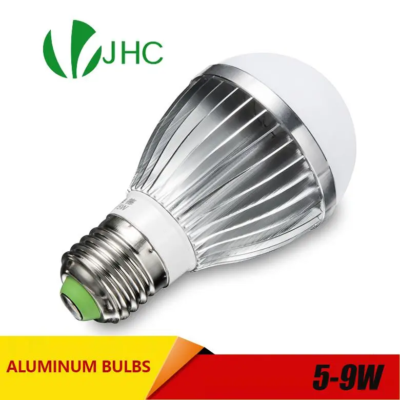 

aluminum LED E14 E27 lamp IC 5W 7W 9W 220V 230V 240V LED 2835 Lights Led Bulb bulb light lighting high brighness Silver metal