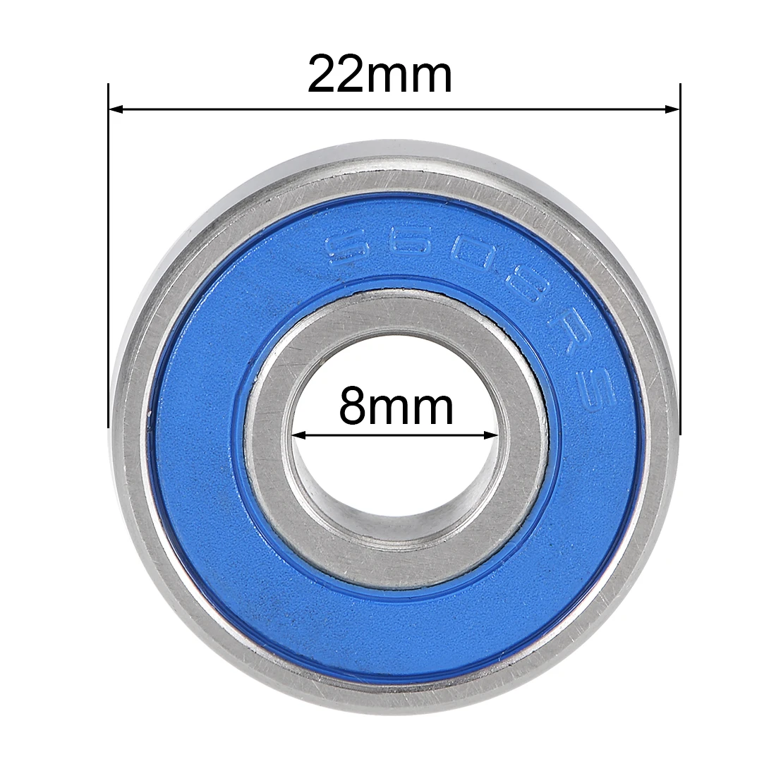 Uxcell S608-2RS łożyska kulkowe głębokorowkowe 8mm x 22mm x 7mm podwójnie uszczelnione 440C ze stali nierdzewnej 10 sztuk