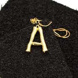 Fashion Alphabet Big Large Initial Letter Choker Necklace for Women Gold Color Pendant with Snake Chain Jewelry Gift Accessories