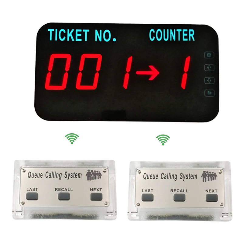 Queue Paging System Wireless Queue Call System LED Display Show Tickets Number & Counter Number