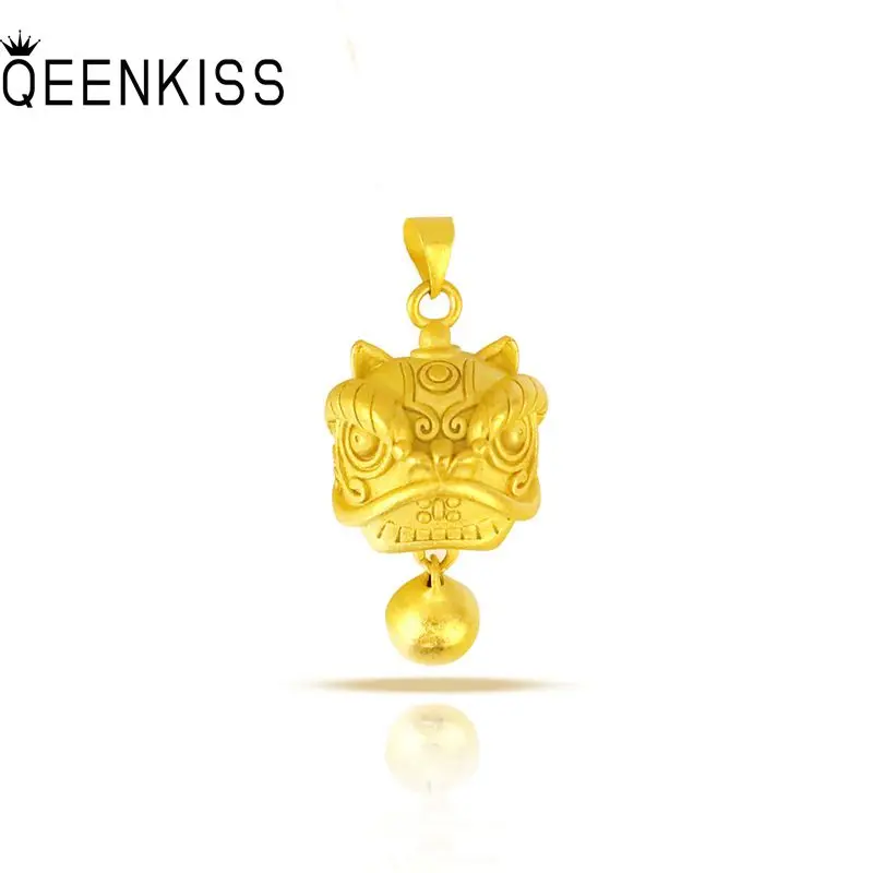 

QEENKISS Gold Vintage Lion Head Pendant For Women Men DIY Charm Wedding Party Birthday Christmas Boy Girlfriend Lady Gifts PT518