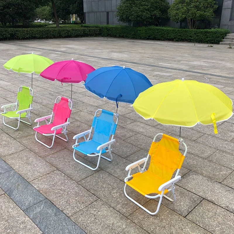 Portable Outdoor Beach Folding Chairs and Umbrellas, Multifunctional Deck Chairs for Children, Garden Accessories