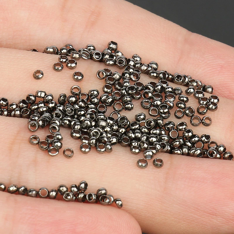 1000pcs Gold Plated Copper Crimp Beads, 2.5mm