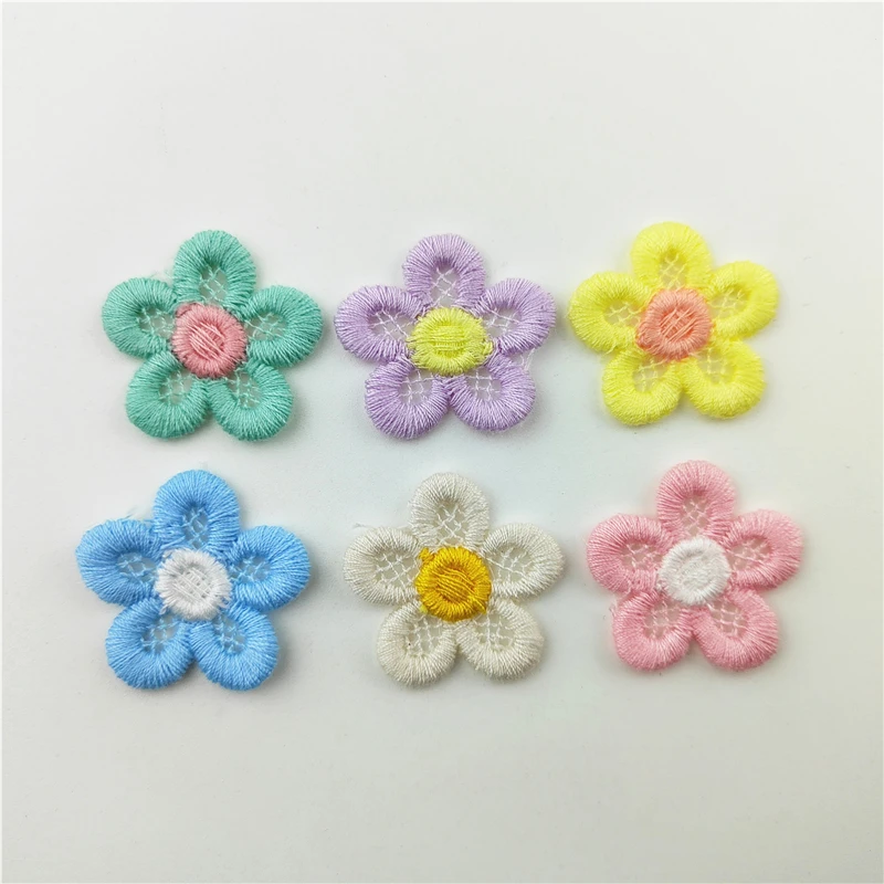 36 Stück/Los 2,8 cm DIY bestickte Blumenapplikationen, Haarspangen-Accessoires für Kinder, Geschenkdekoration, Aufnäher – Detail 8