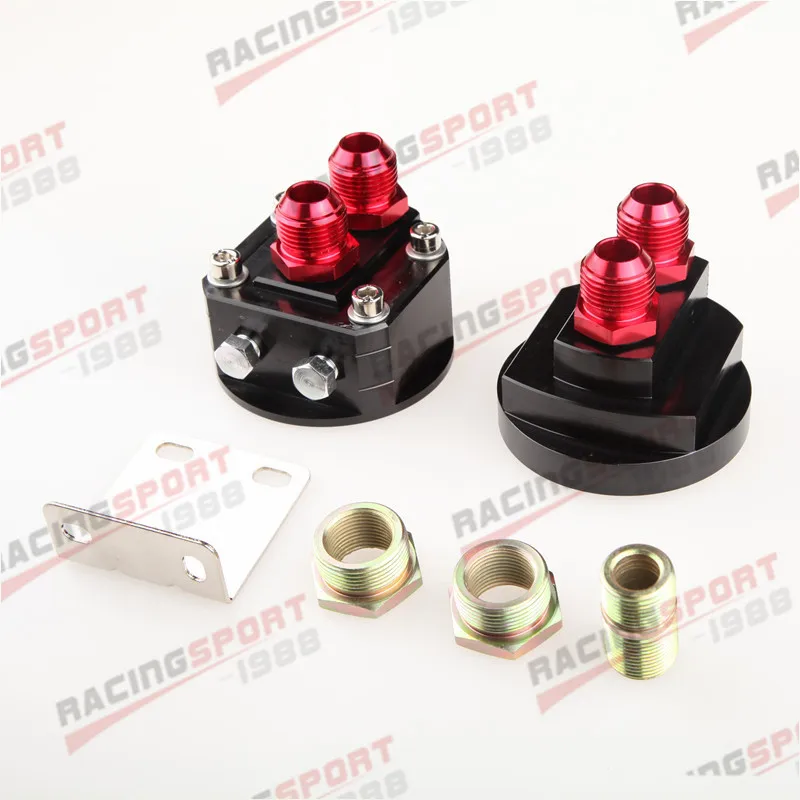 Oil Filter Relocation Male Fitting Adapter Kit 3/4\