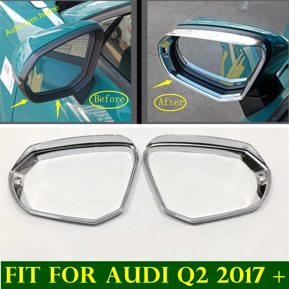 

Exterior Rearview Mirror Eyebrow Rain Shield Snow Guard Sun Visor Shade Cover Trim Fit For Audi Q2 2017 - 2020 Auto Accessories