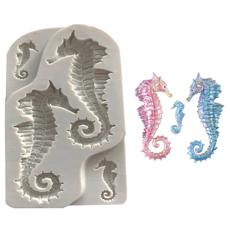 Hippocampus Seahorses Silicone Mold Fondant Sugarcrafts Sea Horse Chocolate Moulds Cake Decorating Tools Gumpaste Jelly Molds