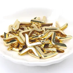 golden metal Corners Hollow Books Scrapbooking Photo Albums Menus Crafts DIY Supplies 40pcs 18x18x3mm