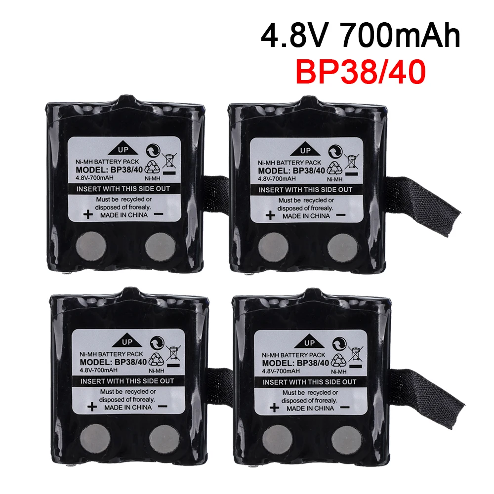 2/4pcs 4.8V 800MAH NI-MH rechargeable Battery For Uniden BP-38 BP-40 BT-1013 BT-537 GMR FRS 2Way Radio battery TLKR4 T5/T6/T7/T8