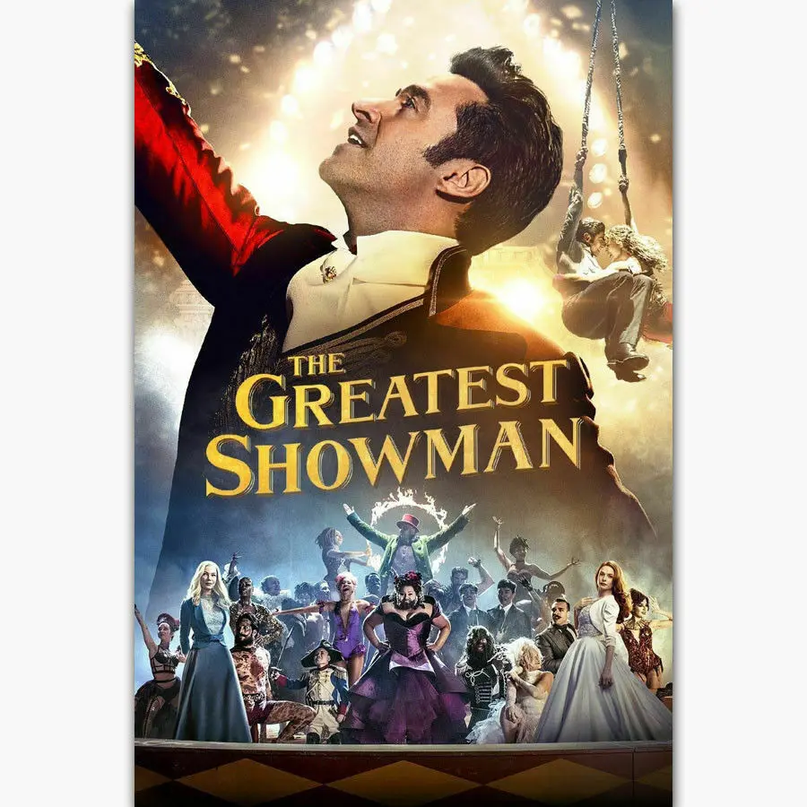 

J0088 The Greatest Showman Classic Movie Film Comic 2018 Wall Sticker Silk Poster Art Light Canvas Home Decoration