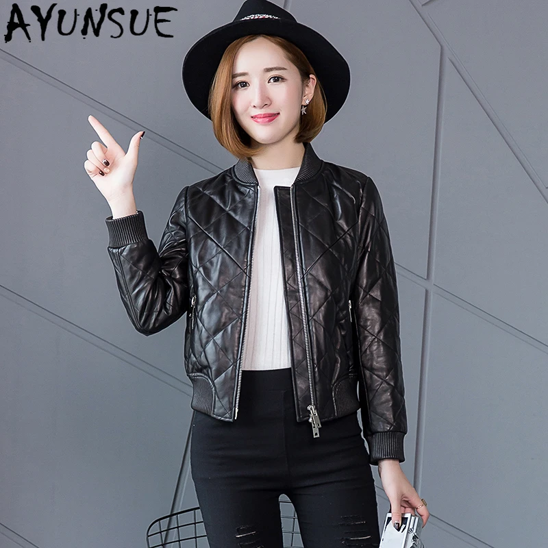 

AYUNSUE High Quality Women's Winter Sheepskin Coat Female 100% Real Natural Genuine Leather Jacket Women Clothing 2020 LW3872