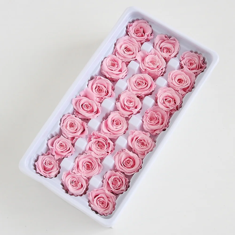 

21pcs/box Preserved Flowers Rose Flower Immortal 2-3CM Diameter Mothers Day Gift Eternal Life Flower Material Gift Box Level B