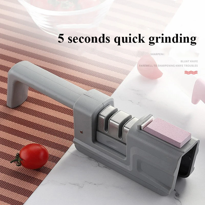 

Portable 3 Stages Quick Kitchen Knife Sharpener Whetstone Folding Ceramic Diamond Knife Grinder Sharpening Stone Kitchen Tool