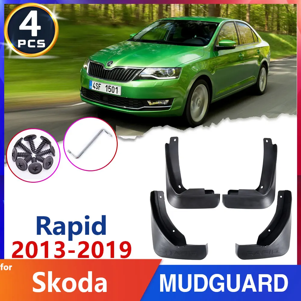 

Брызговик для автомобильных шин для Skoda Rapid Spaceback Hatchback 2013 ~ 2019 2014 2015 2016 2017, брызговики, автоаксессуары-товар