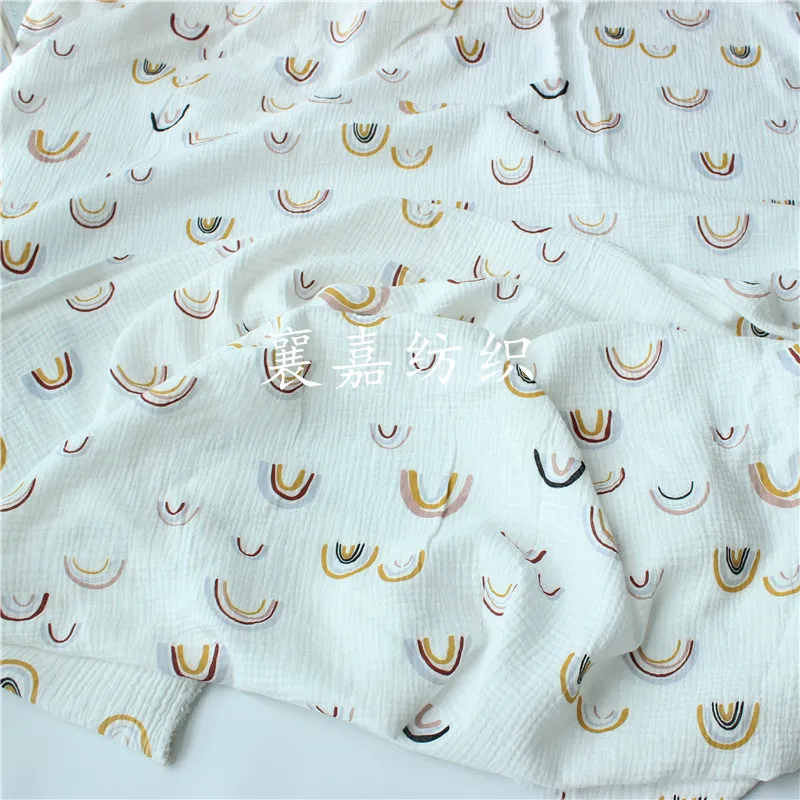 135x50cm Double Gauze Cotton Layer Sewing Fabric, Making Seersucker Blanket Clothing Cloth