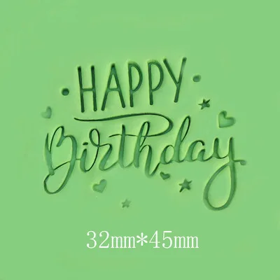 Happy Birthday Series Acrylic Soap Stamp Handmade Soap Seal Letters And Patterns Transparent Chapters Stamp For Soap Making