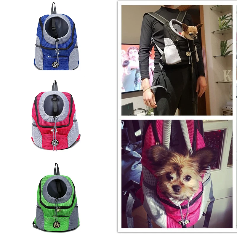 

Outdoor Mesh Pet Dog Carrier Bag Carrier For Dogs Backpack Out Double Shoulder Portable Travel Backpack Pet Dog Front Bag