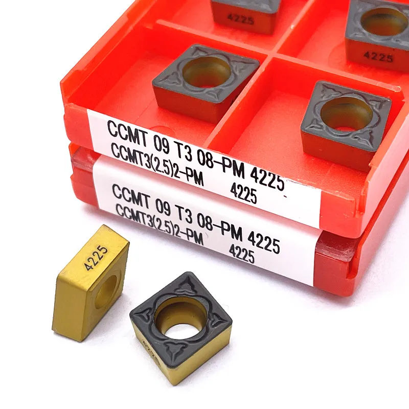 CCMT060204/208 PM 4225 CCMT09T304/308 PM 4225 Kim Loại Dụng Cụ Xoay Tiện Dụng Cụ Mặt Dao Phay Biến Dạng