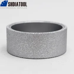 SHDIATOOL Dia75mmX30mm hand Schleifen Rad Vakuum Gelötete Diamant Flache Schleifen Rad Profil Rad Für Künstliche Stein