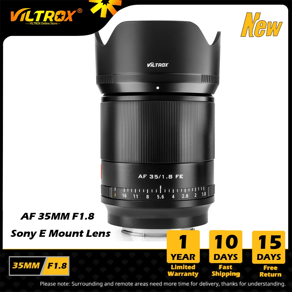 

VILTROX 35mm Lnes F1.8 Full Frame Lens Auto Focus Lens Prime Large Aperture Portrait Lens For Sony E mount Sony Lens a6400 A7III