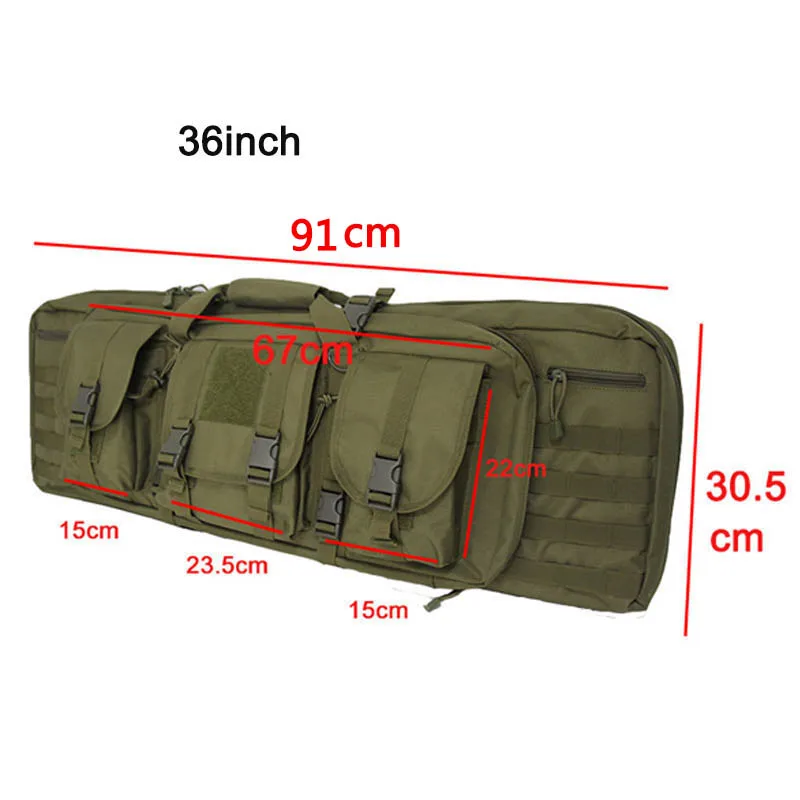 Tactical Double Rifle Bag Case, Carbine Backpack, Shooting Airsoft Shotgun Bag, Acessórios de Caça, M4, Ak47, AR 15, 36 ", 90cm