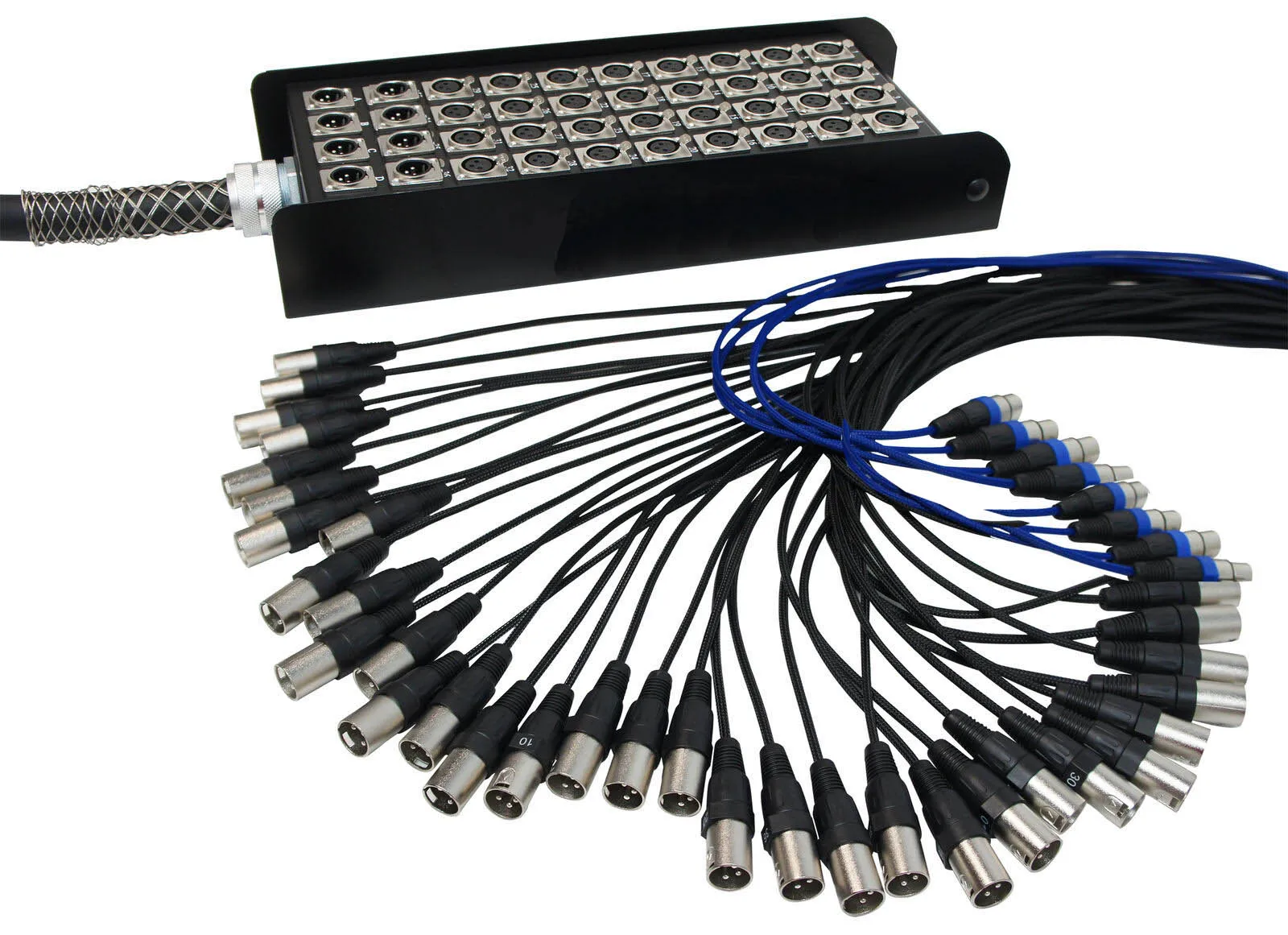 High quality Snake cable 40 channels 32 X 8 audio stage cable box with digital 100ft (30M)