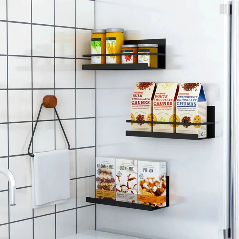 

Refrigerator Rack Household Side Shelf Organizer Magnetic Kitchen Accessories Washing Machine Storage Rack Bathroom Shelves